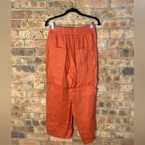 Devotion Twins linen burnt orange trousers, size S, never been worn